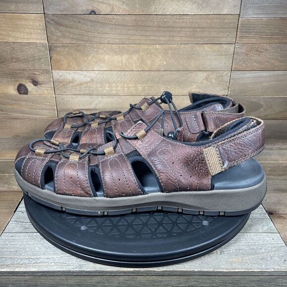 Clarks Men’s Size 11 M Brown Adjustable Fit Slip On Outdoor Sandals Shoes - Picture 3 of 10